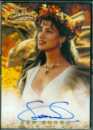 Hercules Legendary Journey (a2) Sam Sorbo As Serena Autograph Card