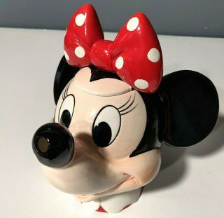 Minnie Mouse Ceramic Teapot With Lid - Disney Tea Pot Retired