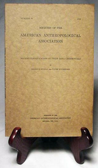 Navaho Classification Of Their Song Ceremonials—scarce 1938 Research Memoir