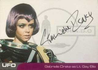 Ufo Series 2 Gabrielle Drake As Lt Gay Ellis Gb3 Black Ink Autograph Card