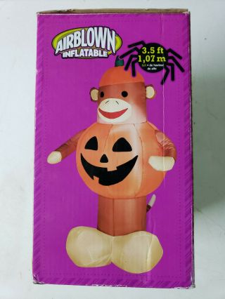 Airblown Inflatable Halloween 3.  5 ' Pumpkin Monkey Fan Does Not Work 2