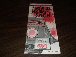 1962 Union Pacific Railroad Las Vegas Holiday Special Brochure