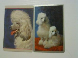 2 Single Swap/playing Cards - Dogs Poodles
