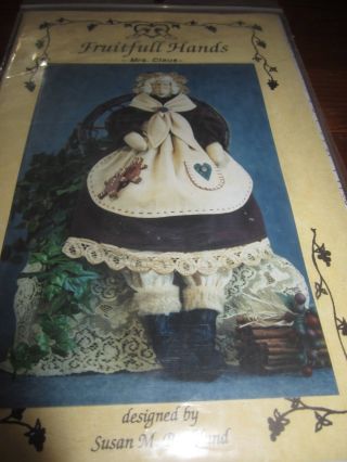 Vintage Pattern Mrs Santa Claus Doll 24 " 1997 Pre - Owned Uncut