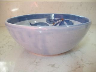 Mexican pottery bowl Ken Edwards? blue bird berry bowl 4