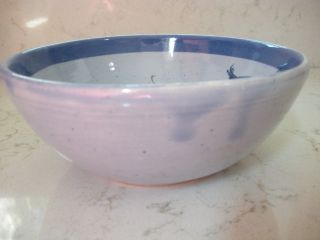 Mexican pottery bowl Ken Edwards? blue bird berry bowl 5