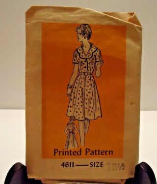 Vintage Anne Adams Dress Pattern 1977 Size 18 1/2 4611