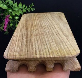 219g Natural Wood Solid Wood Base Pedestal Stand For Crystal Specimen