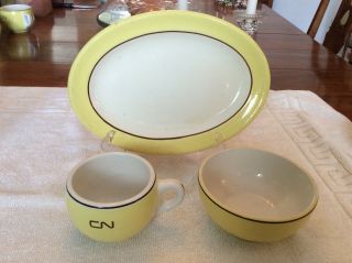 Cnr Canadian National Railway Cup / Mug,  Soup Bowl & Oval Plate