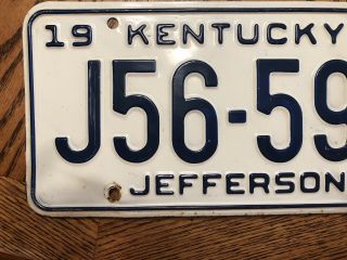 1974 Kentucky Jefferson County License Plate Vintage Louisville Cardinals 2