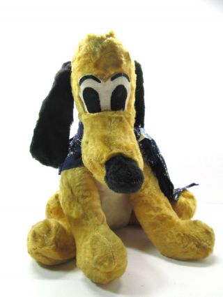 Vintage Disneyland California Stuffed Toys Mickey Mouse Pluto 12 " Plush