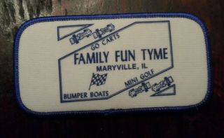 Family Fun Time Collectors Patch 4 " X 2 " Stitched Maryville Il Go Karts Golf
