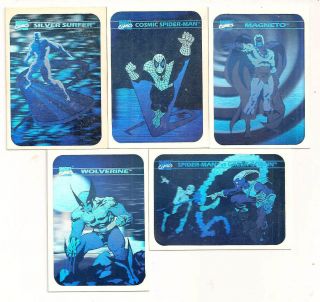 1990 Marvel Universe Series 1 Hologram Set (5 Cards) W/ Wolverine - Spider - Man,