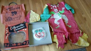 Vintage Collegeville Costumes 200 Circus Clown - Child (med 8 - 10) - Trick/treat Bag