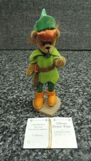 Walt Disney Peter Pan Little Gem Teddy Bear Complete 1990 