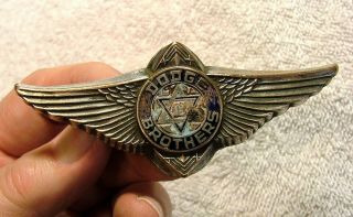DODGE BROTHERS Winged Enamel Radiator Badge Emblem 1929 - 30? Gus.  Fox 2