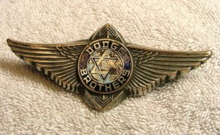 DODGE BROTHERS Winged Enamel Radiator Badge Emblem 1929 - 30? Gus.  Fox 8