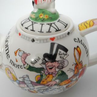 2010 Disney Alice In Wonderland Cafe Paul Cardew Mad Hatter Tea Party Teapot Pot 3