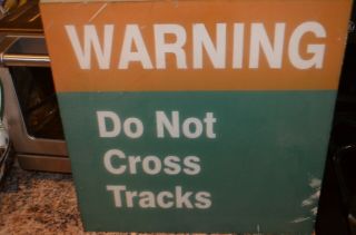 MTA Subway / Railroad Sign - Do Not Cross Tracks Signage - 3