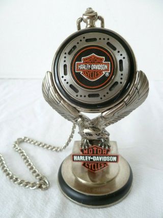 Harley - Davidson Heritage Softail Pocket Watch With Stand Franklin