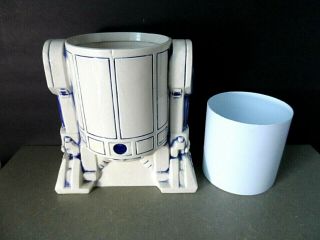 Vintage 1977,  R2 - D2 Ceramic Cookie Jar,  20th Century Fox,  No Lid Rough 2