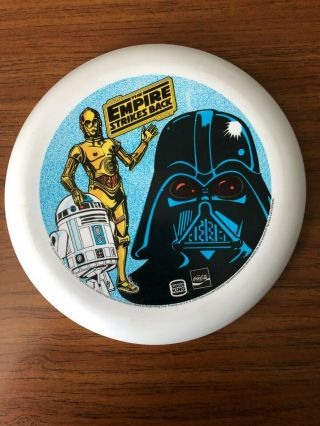 Vtg 1981 Nos Star Wars Empire Strikes Back Burger King Frisbee Vader C3po R2d2