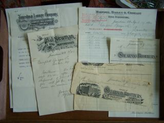 Jamestown,  Ny - 6 - Invoice/letterheads - 1891 - 1896 - Shearman Bros,  Maddox,  H J Newman - -