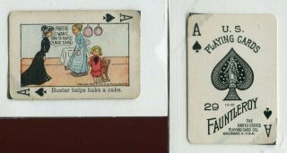 Spade Ace: Uspcc Fauntleroy & Buster Brown - 2 Single Miniature Playing Cards