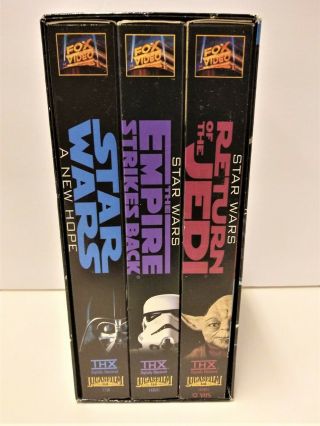 Star Wars Trilogy Vhs 1995 3 Tape Volume Set Thx Digitally Mastered