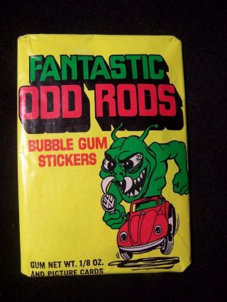 Very Rare Fantastic Odd Rods Trading Cards Wax Pack