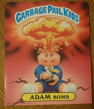 Adam Bomb / Sticky Rick Garbage Pail Kids Folder 7 - Vintage 1986 Topps