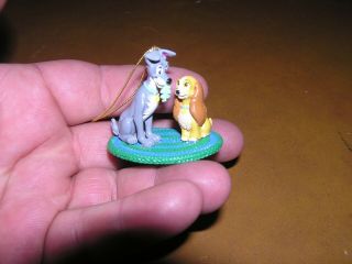 Disney Lady And The Tramp Pvc 1 1/2 " Holiday Christmas Tree Ornament