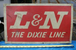 L&n The Dixie Line Sign,  Actual Railroad Use On Their Equipment.