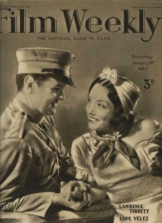 Lupe Velez Lawrence Tibbett Barbara Stanwyck Garbo " Film Weekly " Uk Mag 1932