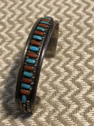 Vintage E.  L.  Lonasee Turquoise Bracelet Sterling Silver 925 Native American