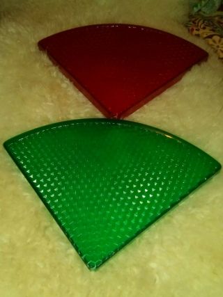 2 Vintage Aluminum Christmas Tree Rotating Color Wheel Replacement Covers