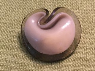 Vintage Extruded Celluloid Button Fortune Cookie