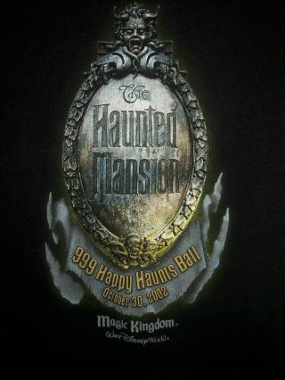 Walt Disney The Haunted Mansion 999 Happy Haunts Ball Ghosts Large T Shirt Black