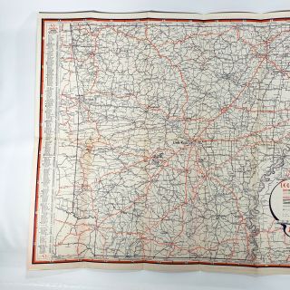 1931 Champlin Oil Arkansas Road Map Vintage Service Station Travel Presto Gas 5