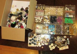 Collectable Buttons Art Deco,  Glass,  Metal,  Pearl Buttons