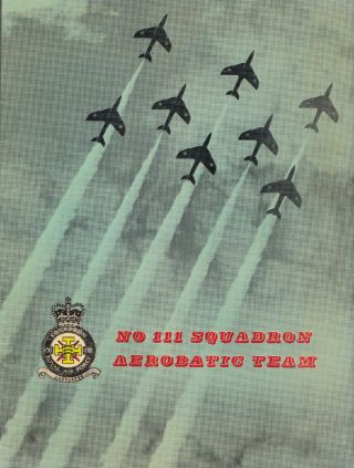 Black Arrows 111 Sqn Aerobatic Team Brochure 1959 Rare