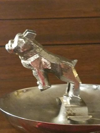 Vintage Mack Bulldog Hood Ornament/ Ashtray - 5 " H X 7 " Diam.