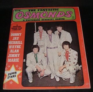 Lqqk Vintage 1973 The Fantastic Osmonds A Pictorial Activity Album