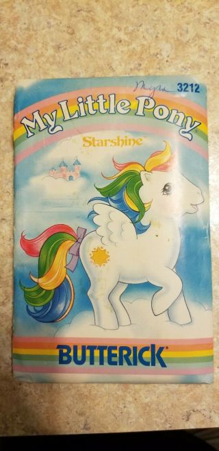 Vtg My Little Pony Sewing Pattern Uncut Factory Folded Starshine Butterick - N=