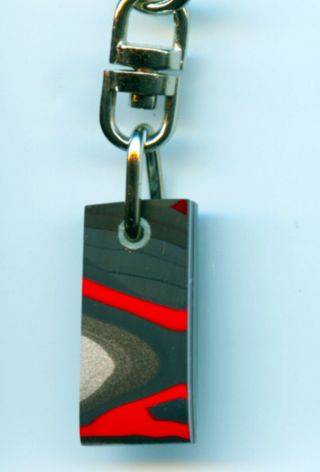 Fordite Key Chain - 28.  78mm X 12.  8mm X 4.  34mm 1311