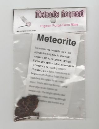 METEORITE meteor piece,  typically remnant of asteroid or comet,  from outer space 2