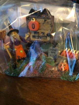 Lemax Spooky Town Halloween Countdown Witch,  No Box