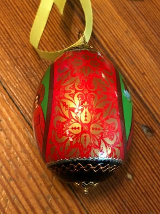 Religious RUSSIAN Wood EGG painted scenes decor wooden from Russia 5