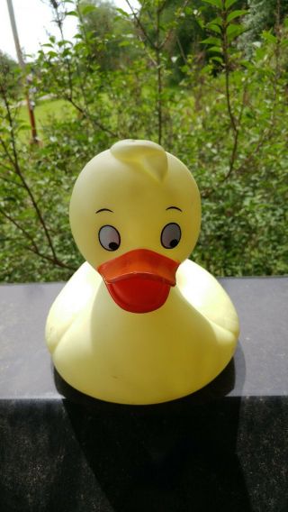 Prestige Rubber Duckie Large Plastic Yellow Orange Bill 10 " X8 " X9 " Tall Decor