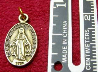 Carmelite Nun’s Antique 19th Century Bronze Catholic Miraculous Rosary Medal